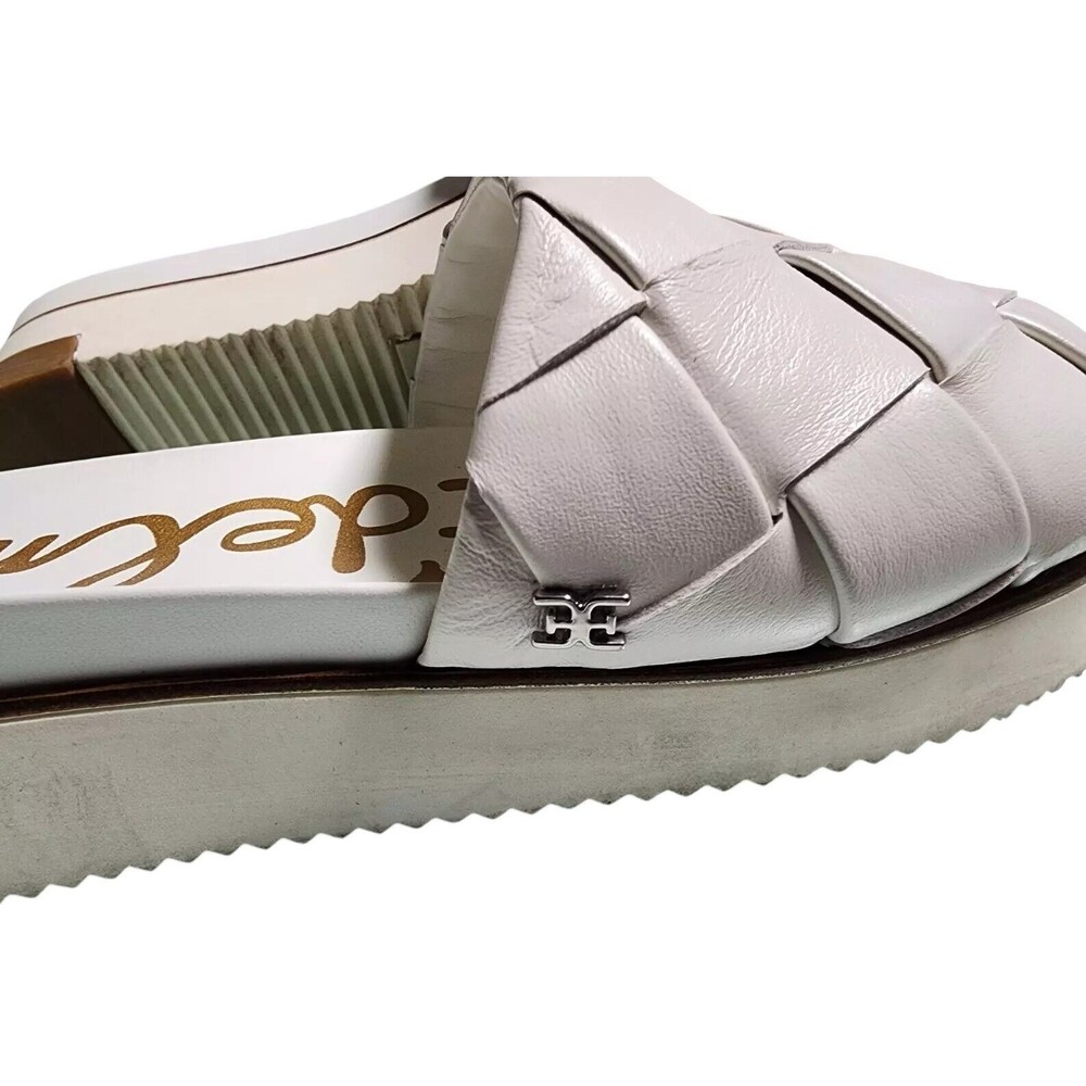 Sam Edelman Adaley White Leather Sandals Size 10 EU 40 - Picture 3 of 8